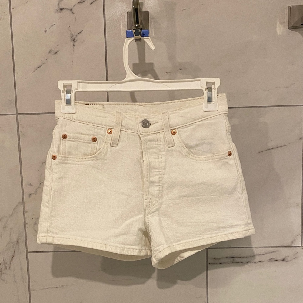 Levi's Women's 501 White Jean Shorts